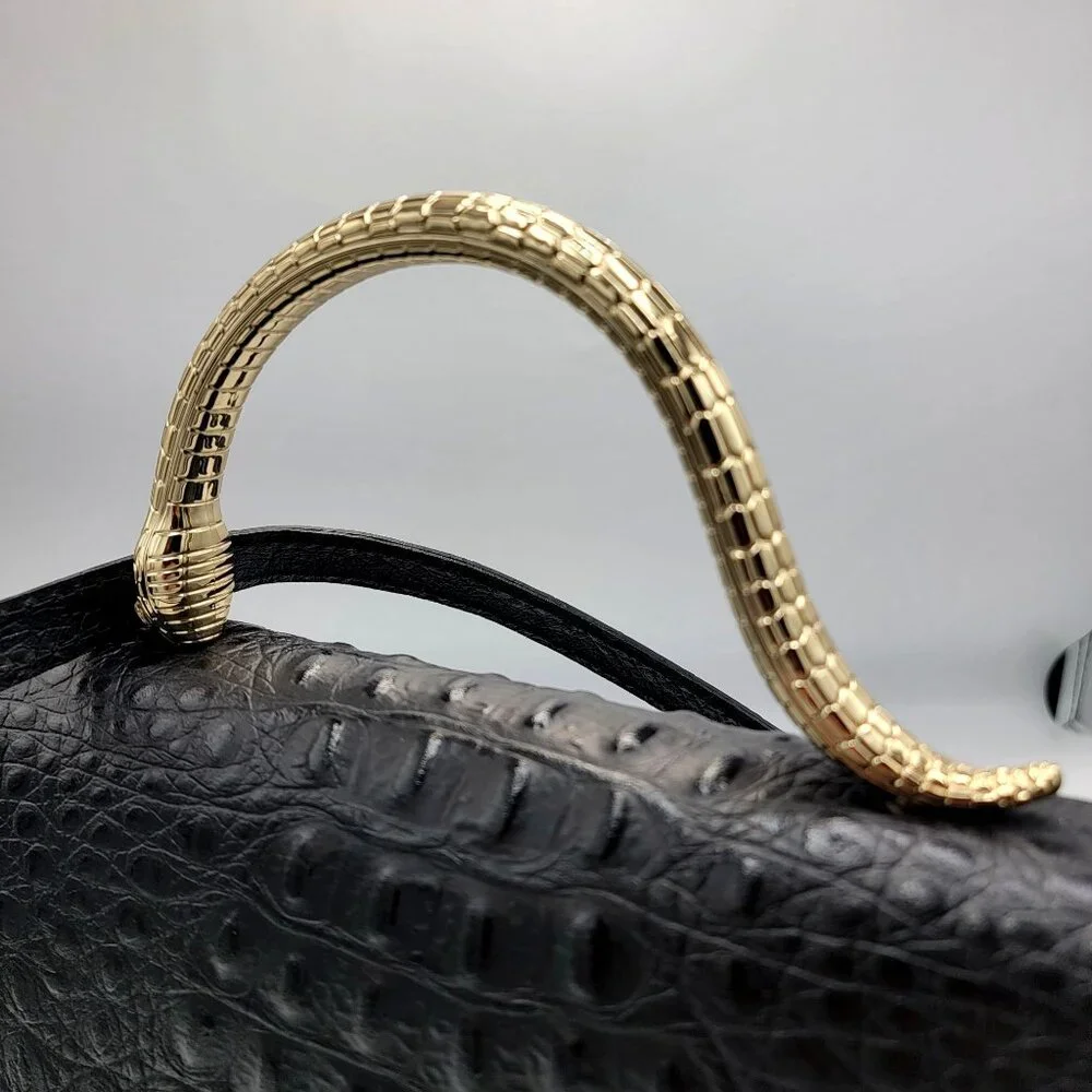 House of Harlow 1960 Leather Crossbody Bag with Snake Handle - Picture 3 of 16